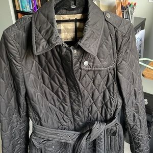 BURBERRY BRIT belted quilted trench - size large - excellent used condition
